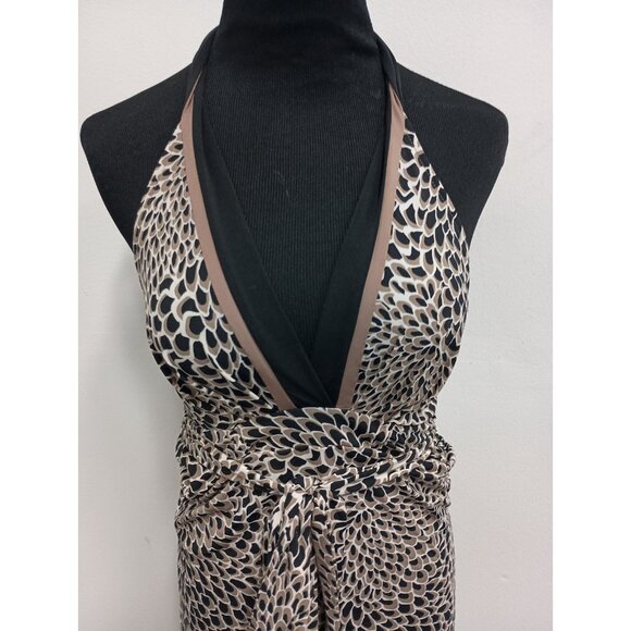 VTG Y2K BCBGMaxazria Womens Babydoll Halter Top Small Animal Print Coquette - Picture 2 of 8
